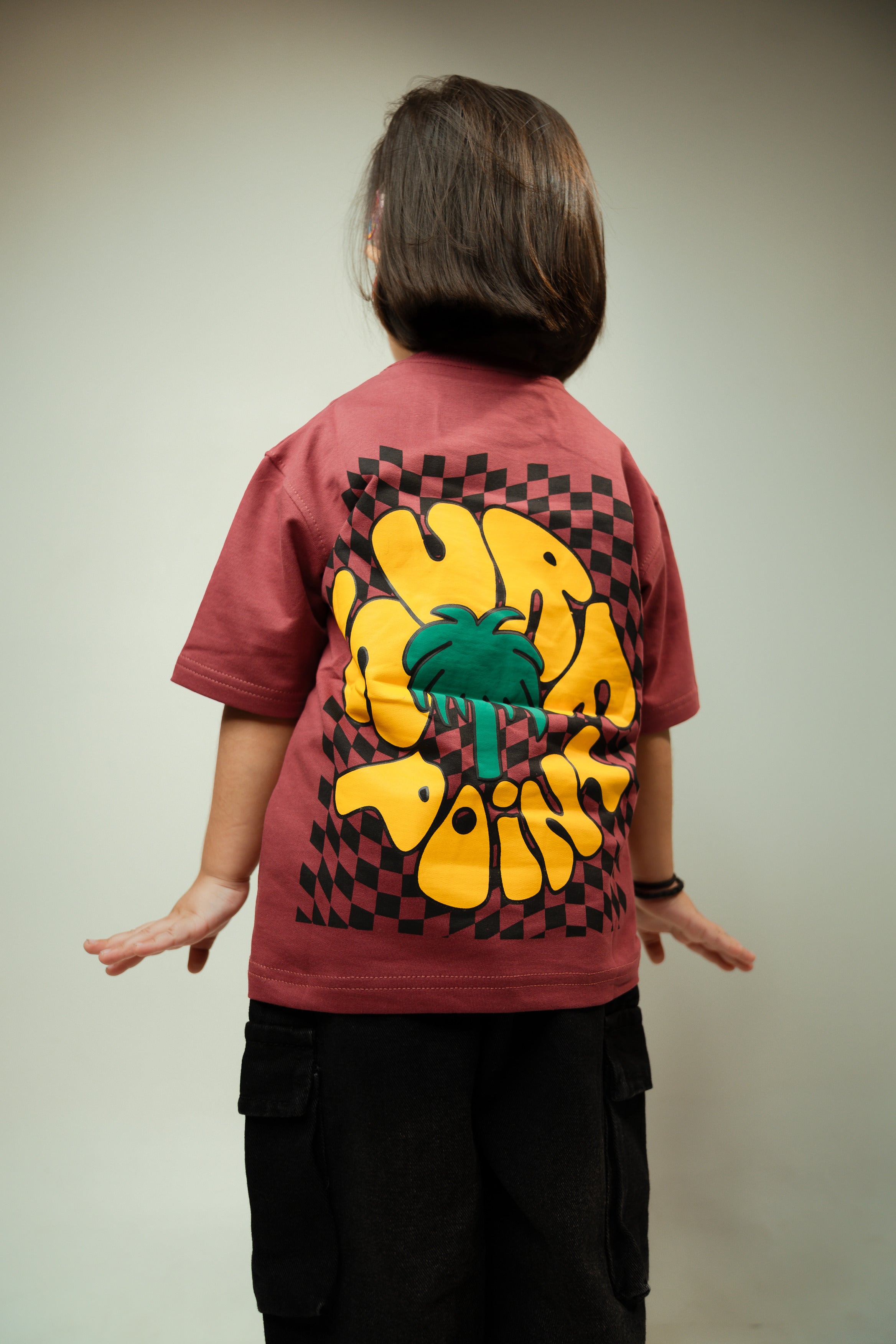 Surf Paint Tee Burgandy