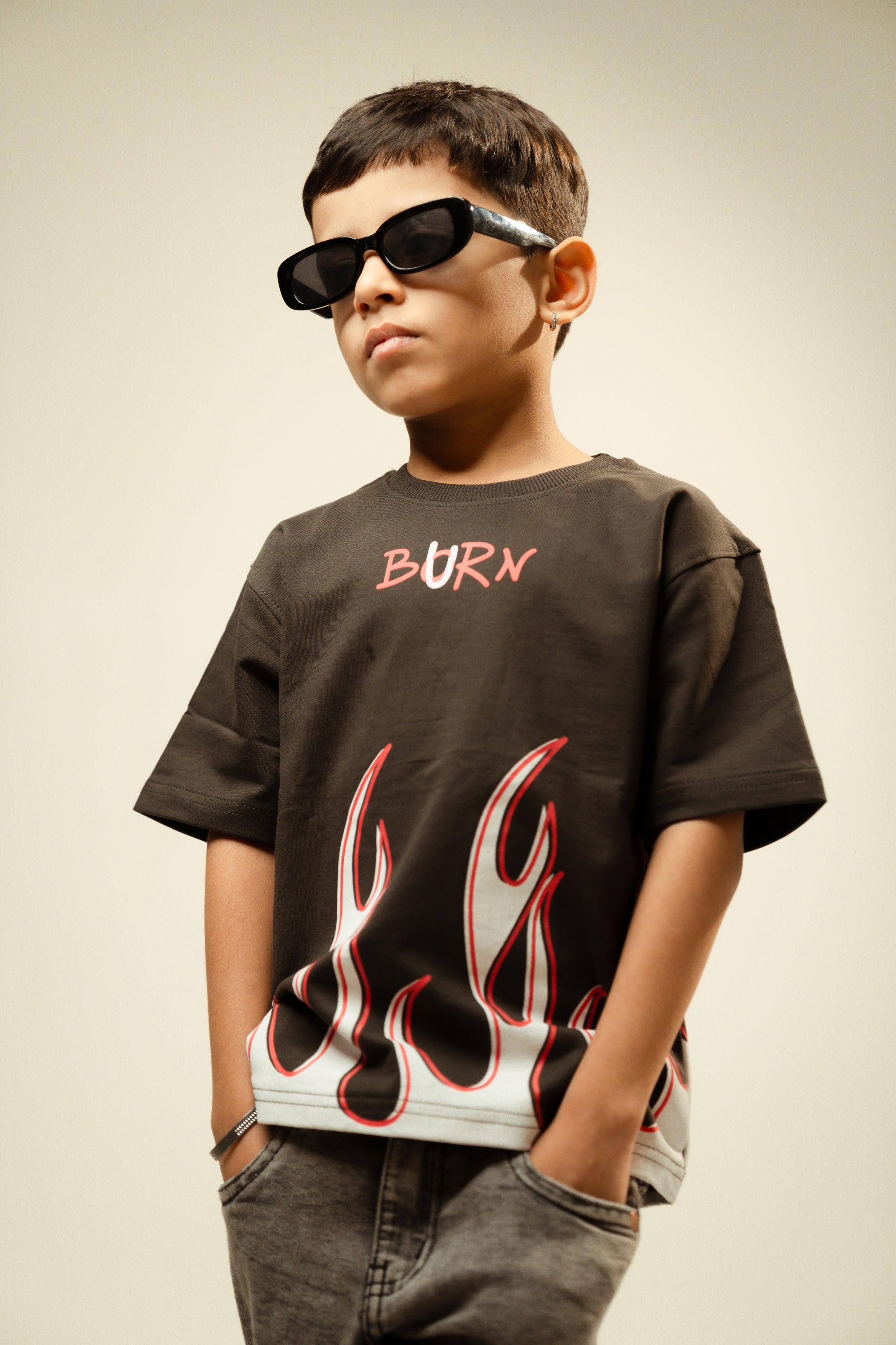 Burnt Dark Grey Tee